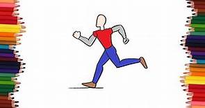 como dibujar una persona corriendo | Dibujos faciles