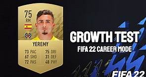 Yeremy Pino Growth Test! FIFA 22 Career Mode