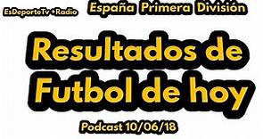 España Primera División/Resultados de Futbol de hoy