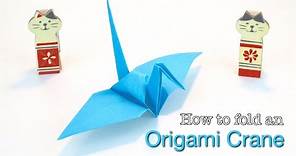 Paper Crane: How to make a Paper Crane. Easy Origami Crane tutorial.