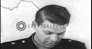 USAAF Brigadier General Lauris Norstad gives a report on the workings of the 20th...HD Stock Footage