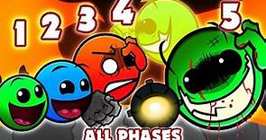FNF Fire In The Hole ROCKY UPDATE | Lobotomy Geometry Dash 2.2 - Harder Vs Normal (ALL Phases)