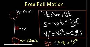 Free fall motion | physics problems | made easy