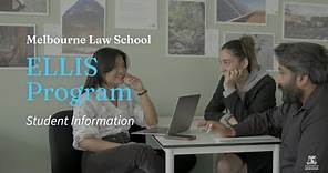 Melbourne Law School's ELLIS Program: Student information