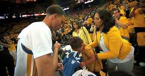 Stephen Curry Gets Pumped Up Pregame with Daughter Riley