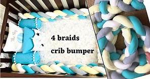 How to make 4m baby crib bumper pads, DIY Crib Decor | 4 braided