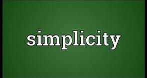 Simplicity Meaning