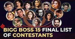 Bigg Boss 15 Contestants Final List | All Contestants Of Bigg Boss 15 | BB15 Final List