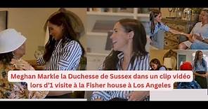 Meghan Markle la Duchesse de Sussex dans un clip vidéo lors visite à la Fisher house à Los Angeles