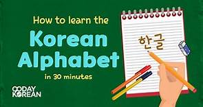 Korean Alphabet - Learn the Hangul Letters and Character Sounds