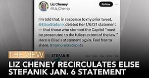 Liz Cheney Recirculates Elise Stefanik Jan. 6 Statement | The View