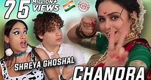 Listening to Marathi music for the first time! Waleska & Efra react to Chandra - Shreya Goshal