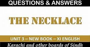 The Necklace | Questions Answers