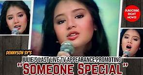 JULIE VEGA'S LAST LIVE TV APPEARANCE SINGING "SOMEONE SPECIAL"