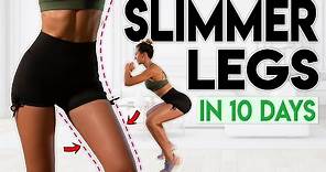 SLIMMER LEGS in 10 Days (lose thigh fat) | 8 minute Home Workout