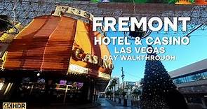 THE FREMONT HOTEL & CASINO FREMONT STREET DAY WALKING TOUR | 4K | LAS VEGAS NEVADA