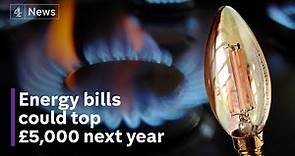 UK energy bills 'to top £5,000 in April'