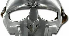 Máscara de gladiador de villano loco, 0.63 oz, de acero suave, armadura medieval, forjada a mano, máscara de condenación forjada a mano, homenaje a MF Doom, disfraz de Halloween