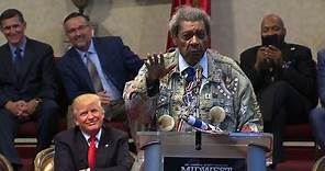 Don King drops N-word while introducing Trump