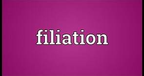 Filiation Meaning