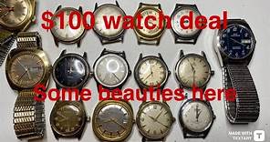 $100 worth of vintage watches from Craigslist, did I score? Or bad deal?