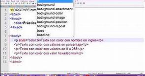 Cómo poner colores en una página web HTML (atributo style)