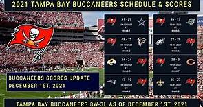 2021 Tampa Bay Buccaneers schedule, game scores, & team standings | Bucs game info, stats, results