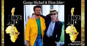 George Michael & Elton John at Live Aid.