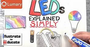 How do LEDs work? | LEDs Explained SIMPLE | What is a Light Emitting Diode? Electrical Science STEM