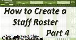Roster - How to Create a Roster Template Part 4