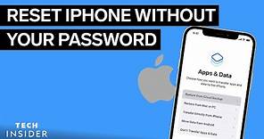 How To Reset Your iPhone Without A Password