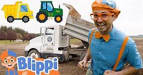 Blippi Learns About Tractors and Construction Vehicles! | Educational Videos for Kids