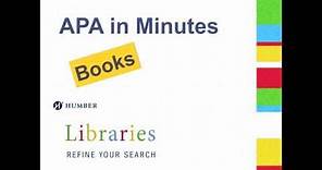 APA 6th in Minutes: Books