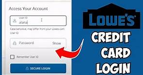 How To Login Lowe's Credit Card Online Account | Lowe's Credit Card Account Sign In Guide
