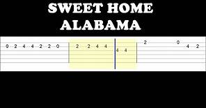Sweet Home Alabama - Lynyrd Skynyrd (Easy Guitar Tabs Tutorial)