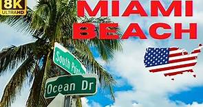 【8K】Miami Beach: South Pointe Beach - South Pointe Park - Ocean Drive
