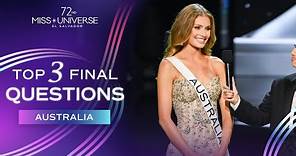 72nd MISS UNIVERSE - Australia's Final Question | Miss Universe