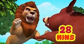 The Lion and the Boar Story | Kids Moral Stories Collection | Infobells