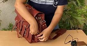 Vintage Handmade Leather Travel Messenger Satchel Bag