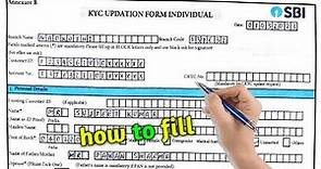 kyc form kaise bhare | kyc updation form individual sbi | sbi kyc form kaise bhare |kyc form fill up
