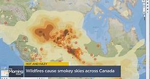 Wildfires cause smoky skies across Canada