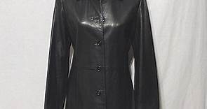 Anonymous John Carlisle Genuine Leather Relax Fit Black Mid Thigh Length Coat