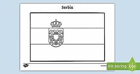 Serbia Flag Colouring Sheet