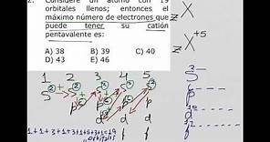 Como calcular el máximo número de orbitales llenos