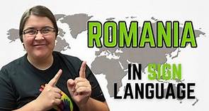How to sign Romania in Romanian Sign Language | România 🇷🇴