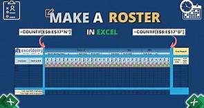 Make Employee Roster Template in Excel
