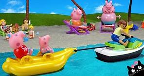 Peppa Pig en la Playa - Vídeos de Juguetes de Peppa Pig en Español