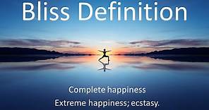 Bliss definition