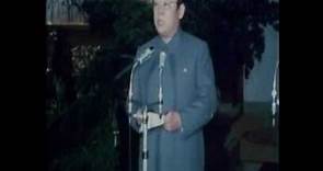 Kim Jong-Il with Hu Yaobang at a banquet