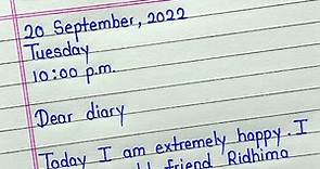 How to write diary writing 2024 || Diary entry on meeting an old friend